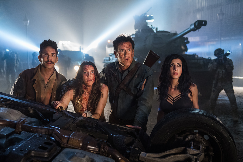 The gang’s got a new WIlliams family member on Ash vs. Evil dead. Image: Starz